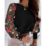 Women's Shirt Factory - Low Price Wholesale Petal Mesh Embroidered