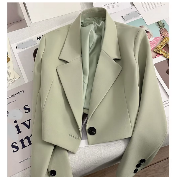 Linen Jacket Factory - V-neck 100% Pure Linen Single Button Short