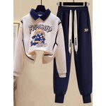 Jogging Set Supplier - Custom Women's Stacked Hoodie Sportswear Fleece