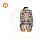 Blazer Factory - Vintage Female V-Neck Long Sleeve Button Coats