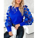 Women's Shirt Factory - Low Price Wholesale Petal Mesh Embroidered