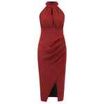 Luxury Wrap Dress Factory - Shining O Neck Crop Top Gowns Evening Boho