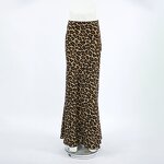 Long Skirt Supplier - OOTN Fashion Elegant Leopard Trailing Summer Zipper