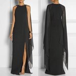 Sexy Dress Factory - Halterneck a Shape Sleeveless Maxi Long Casual Modest