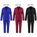 Jacket Pant Sets Factory - Flap V Neck Women's Cargo Formal Office Autumn