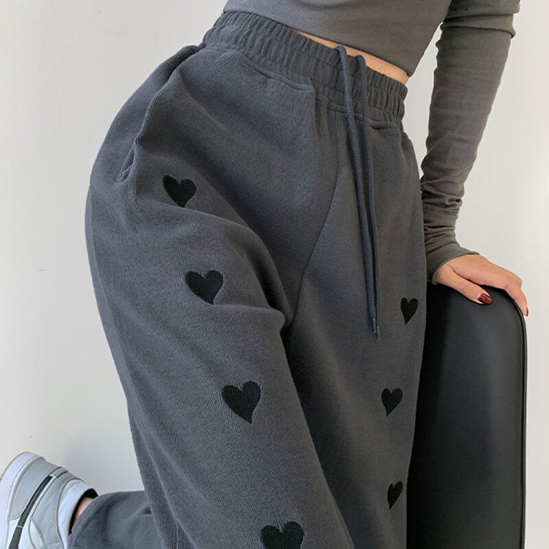 Casual Pants Supplier - Custom Oem Embroidered Love Sport Drawstring Waist