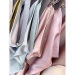 Women's Skirt Set Factory - Satin Long Smooth High Waist Two Piece Pencil