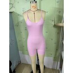 Romper Supplier - ZHEZHE Cami Rib Knit Sleeveless Spaghetti Strap