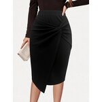 Print Skirt Supplier - Autumn High Waist Allover Print Twist Bodycon