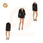 Romper Factory - Club Wear Fashion Puff Sleeves Party Jumpsuit