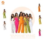 Jumpsuit Supplier - Strapless Off-Shoulder Chiffon Romper Y2K