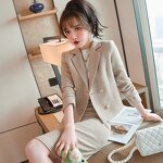 Houndstooth Suit Set Supplier - Wool Acrylic Plaid Knee-length Skirt Suit