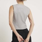 Jean Vest Factory - Cotton Sleeveless Jacket Fashion Checkered Gilet