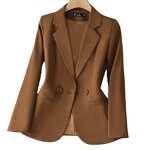 Women's Suit Factory - Long Sleeve Elegant Professional Casual Coat