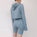Women's Hoodie Set Factory - 2 Piece Crop Top Set