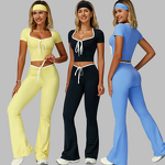 Custom Flared Pants Set Factory - Women Yoga Sets