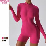 Custom Bodysuit Factory - Nylon Long Sleeve Jumpsuit