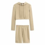 Women's Hoodie Set Factory - 2 Piece Crop Hoodie Set