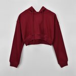 Women's Hoodie Factory - Long Sleeve Crop Top