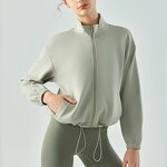Women's Zip Jacket Factory - Loose Crop Top