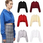 Women's Hoodie Factory - Long Sleeve Crop Top