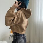Women's Hoodie Factory - Athletic Crop Top Hoodie