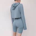Women's Hoodie Set Factory - 2 Piece Crop Hoodie Set