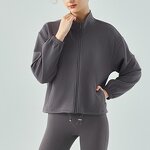 Women's Zip Jacket Factory - Loose Crop Top