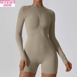 Custom Bodysuit Factory - Nylon Long Sleeve Jumpsuit