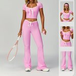 Custom Flared Pants Set Factory - Women Yoga Sets