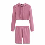 Women's Hoodie Set Factory - 2 Piece Crop Hoodie Set
