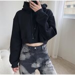 Women's Hoodie Factory - Athletic Crop Top Hoodie