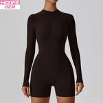 Custom Bodysuit Factory - Nylon Long Sleeve Jumpsuit
