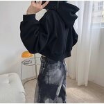 Women's Hoodie Factory - Athletic Crop Top Hoodie