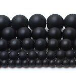 Onyx Beads Factory - Natural Black Polish Matte Round DIY Kits