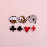 Enamel Pin Factory - Creative Poker Playing Card Pattern Spades Hearts