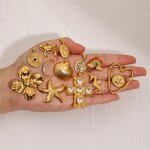 Stainless Steel Pendant Factory - Ocean Series Cross Necklace 18K Gold Plated