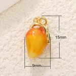 Fruits Charms Factory - 3D Enamel Mango Orange Banana Strawberry Pendant DIY