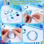 Polymer Clay Beads Factory - Round Rings Mixed Blue Slice Loose DIY