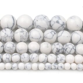 Howlite Beads Supplier - Natural White Minerals Stone DIY Jewelry Kit