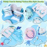 Polymer Clay Beads Factory - Round Rings Mixed Blue Slice Loose DIY