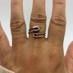 Safety Pin Ring Supplier - Chic Silvery Thumb Adjustable Paperclip Minimalist