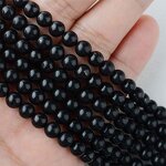 Natural Stone Beads Factory - Shungite Round Conductive Jewelry Making Wholesale