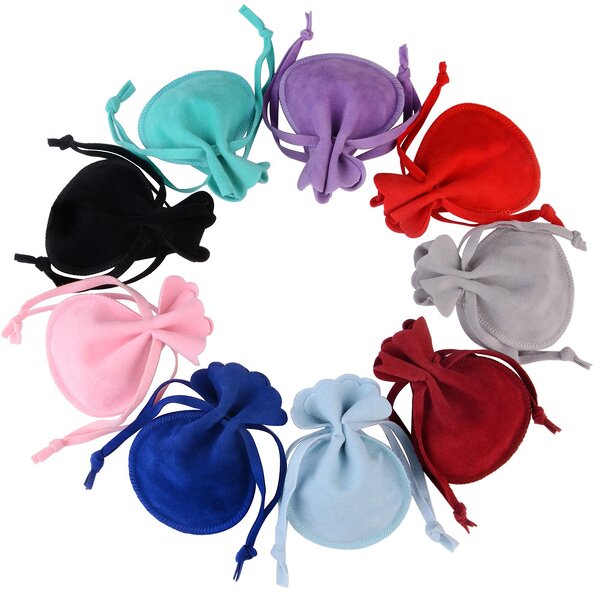 Velvet Drawstring Bag Factory - Round Dustproof Flannel Jewelry Organizer Pouch