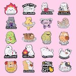Cartoon Enamel Pins Supplier - Cute Animals Funny Cat Capybara Metal Brooches