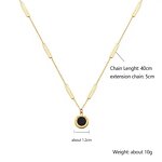 Roman Pendant Necklace Supplier - Fashion Digital Wafer Stainless Steel Party