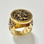 Religious Ring Supplier - St. George Vintage Stainless Steel Unisex Trendy