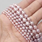 Freshwater Pearl Beads Supplier - Fine Orange Purple White Rice Loose DIY