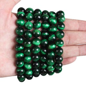 Gemstone Beads Factory - Tiger Eye Round Loose Kit for Jewelry Making