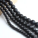 Onyx Beads Factory - Natural Black Polish Matte Round DIY Kits